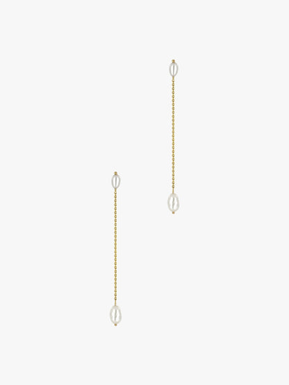 Long Pearl Shower Earrings