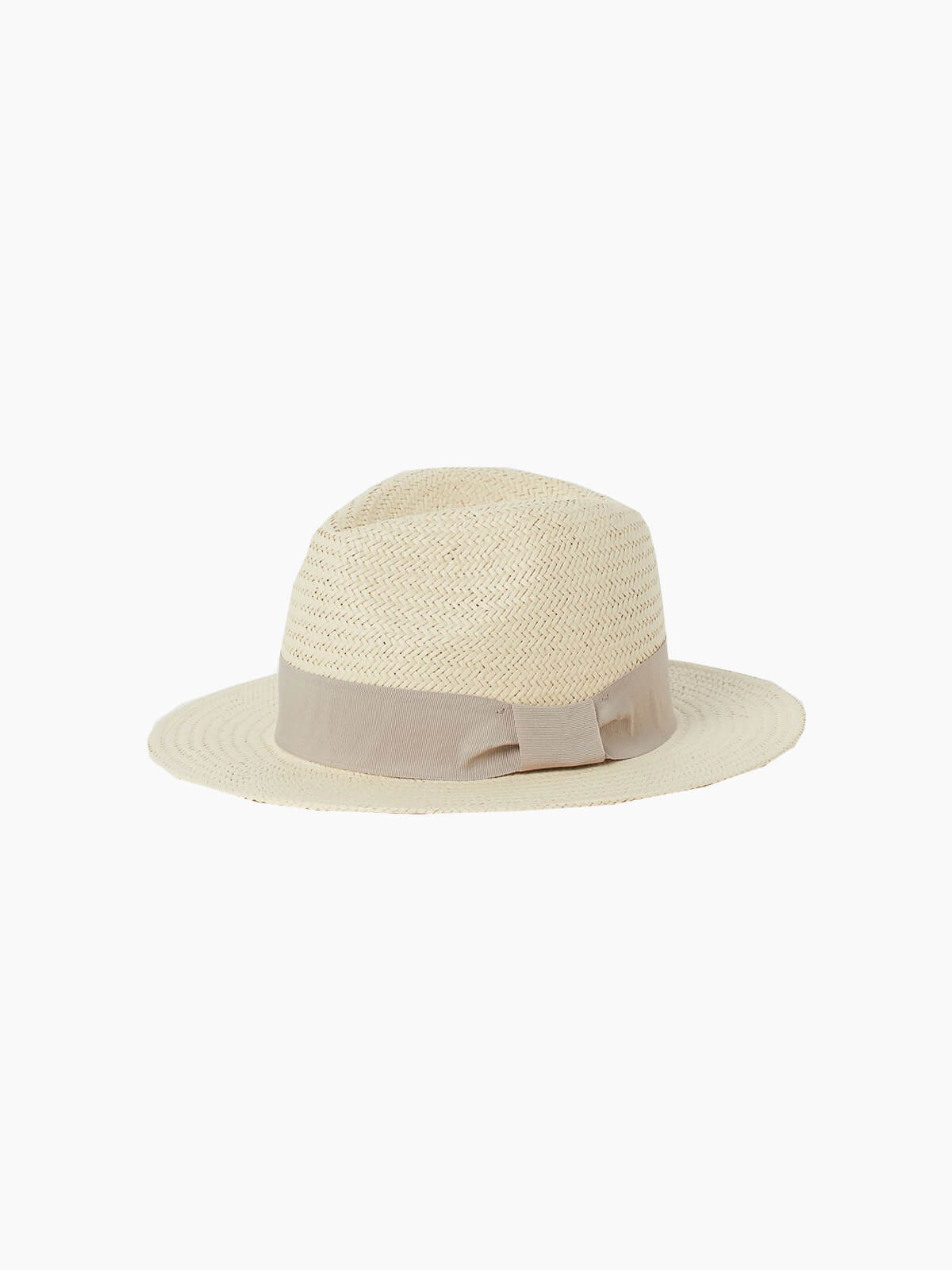 Straw Hat with Grosgrain Band