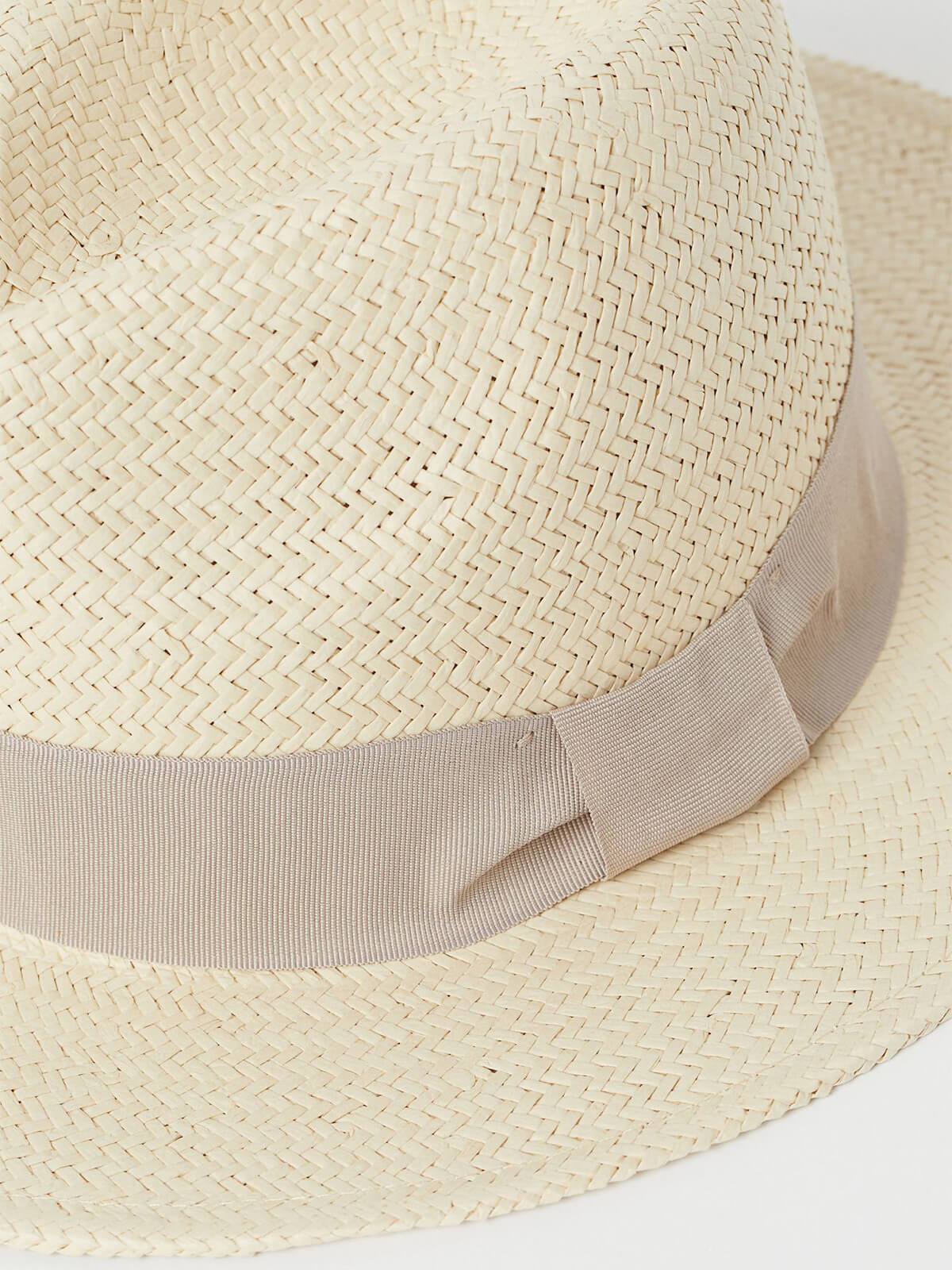 Straw Hat with Grosgrain Band