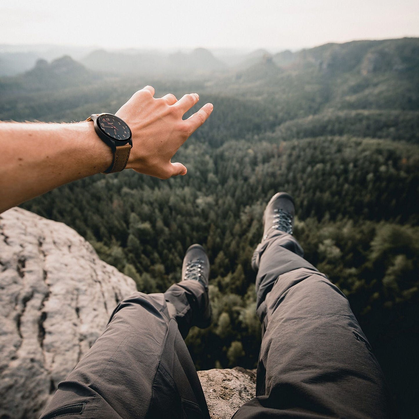 Men's Field Date Fabric Strap Watch