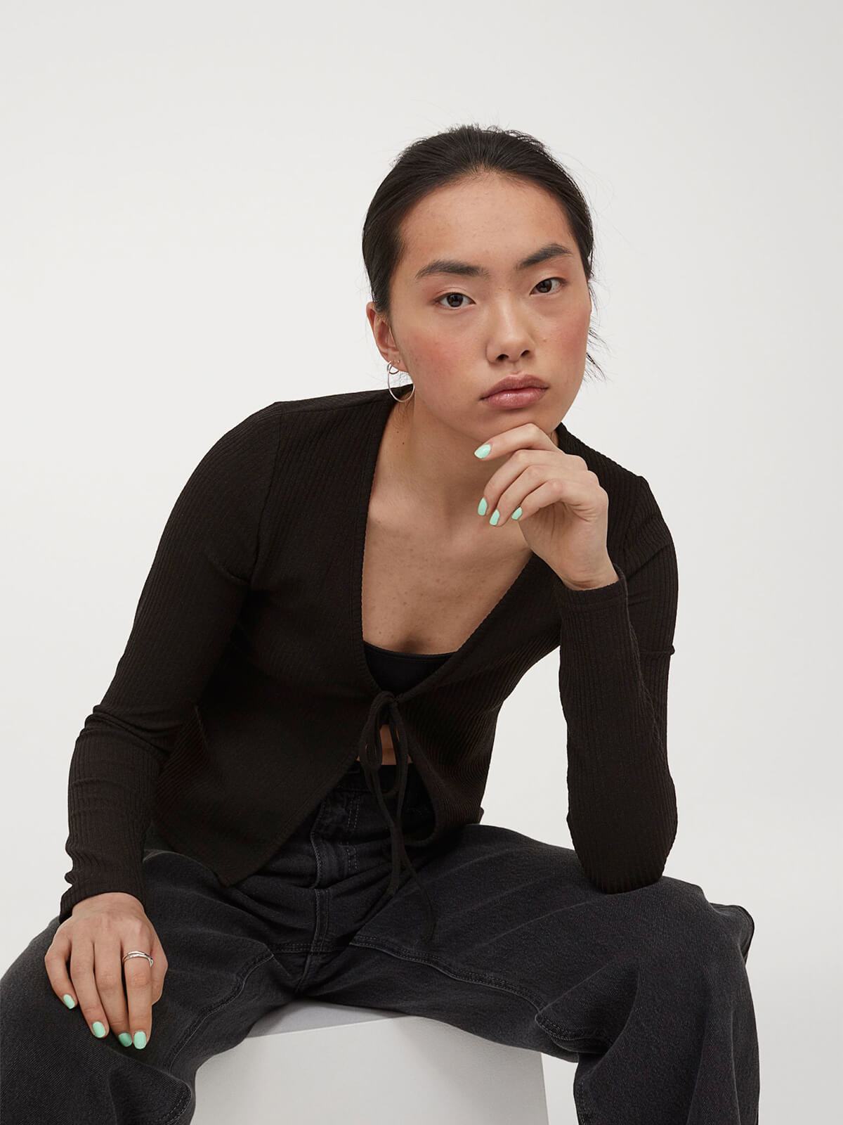 Ribbed cardigan