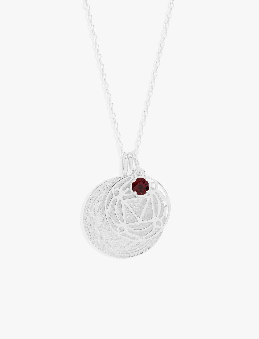 Solid Gold Small Round Necklace